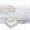 Premium Linen Feel White Dinner Napkins - 50 Pack - Posh Setting