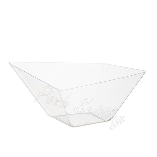 64 oz. Clear Diamond Shape Plastic Serving Bowl - Serverware