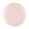 Pink and Gold Round Hammered Plastic Plates