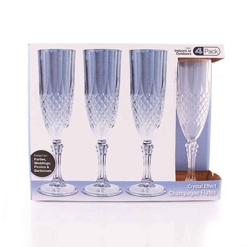 8 oz crystal like stemmed champagne flutes 2