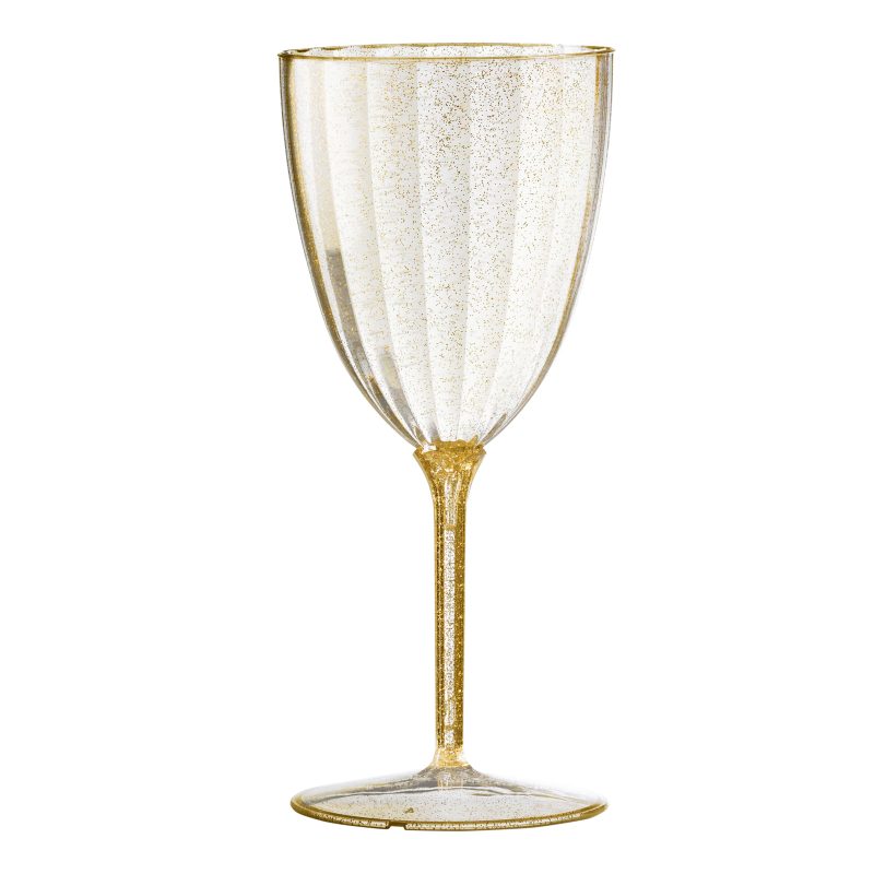 ClearGoldPlasticWineCup 2