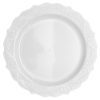 10.25 Inch White Round Plastic Dinner Plate - Elegant - Posh Setting