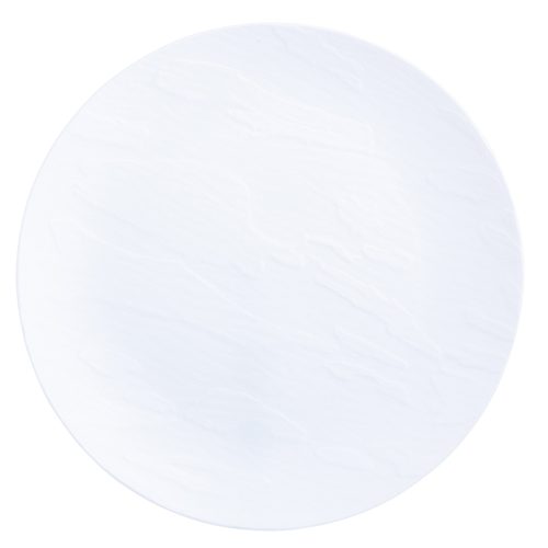 10 inch White Round Plastic Dinner Plate - Mahogany - Posh Setting