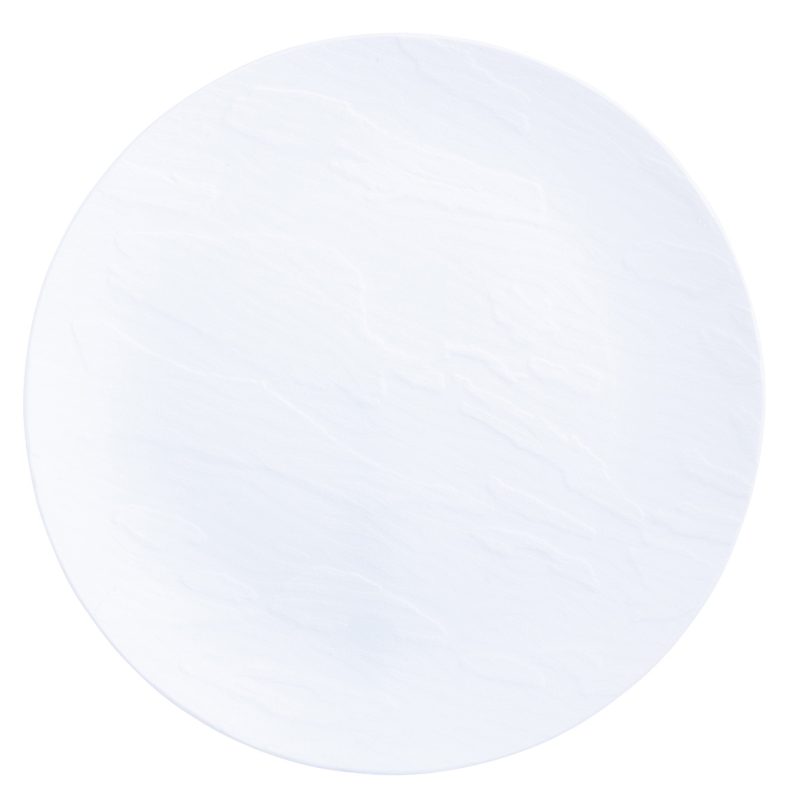 10 inch White Round Plastic Dinner Plate - Mahogany - Posh Setting