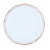 10 inch Rose Gold and White Round Plastic Dinner Plates - Aristocrat - Posh Setting