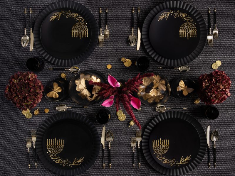 black and gold Disposable flatware set sophisticate 4673 2