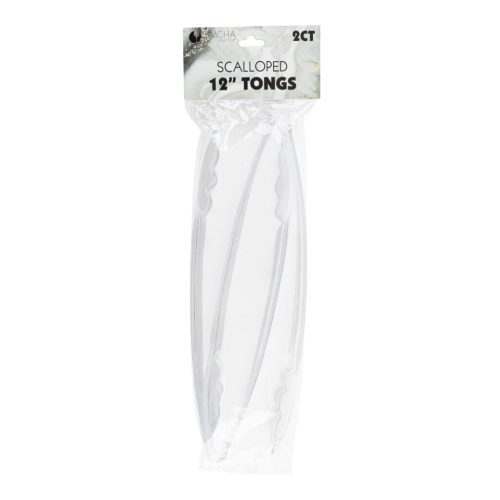 clear plastic scalloped tongs 2 pack 4584 3