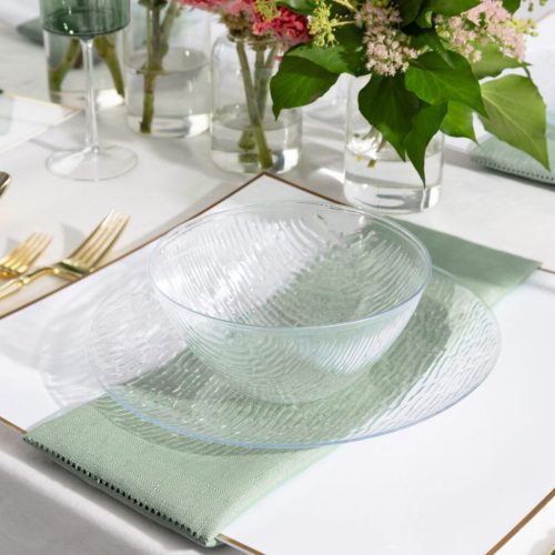 clear plastic wedding plate set icicle 4551 3