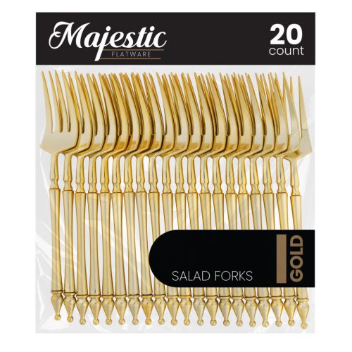 disposable gold flatware majestic 1