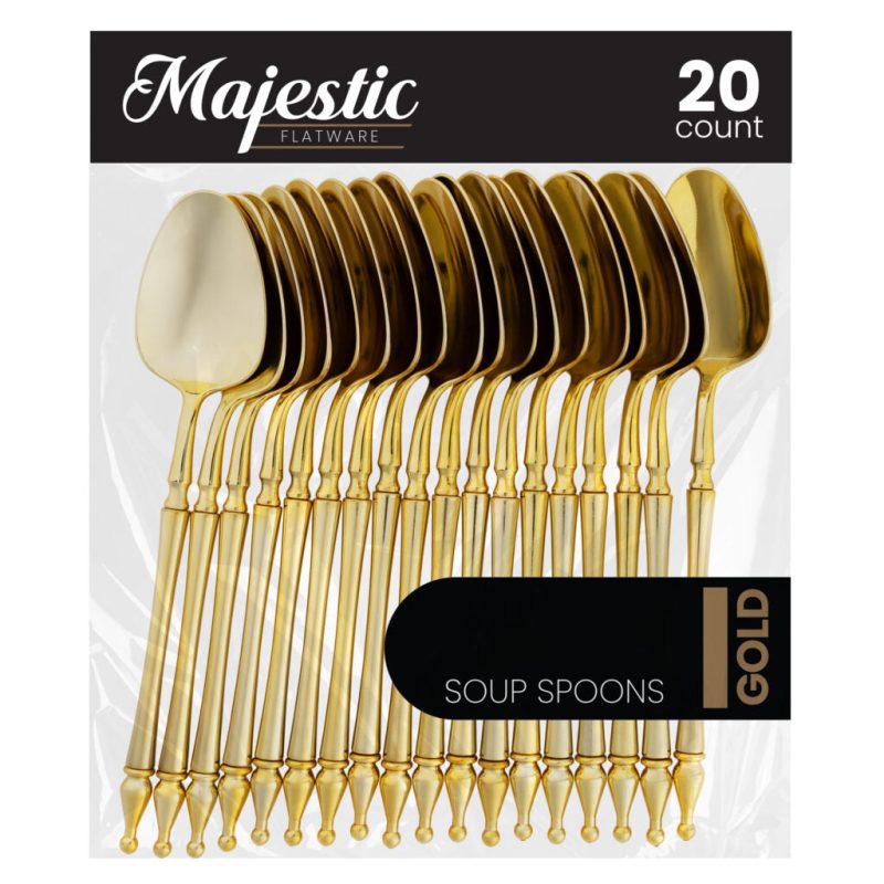 disposable gold flatware majestic 10