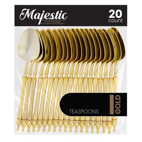 disposable gold flatware majestic 11