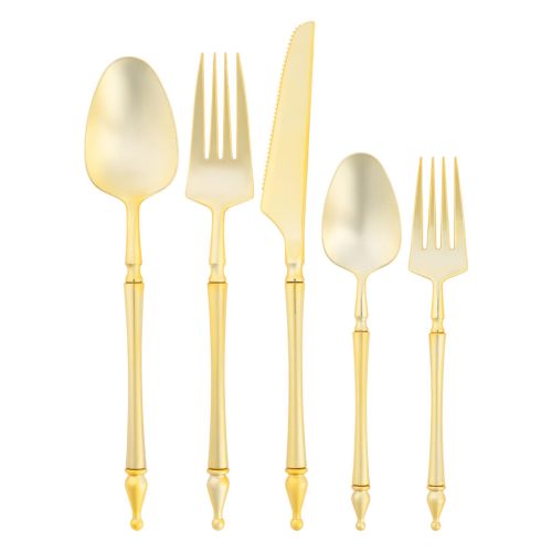 disposable gold flatware majestic 6