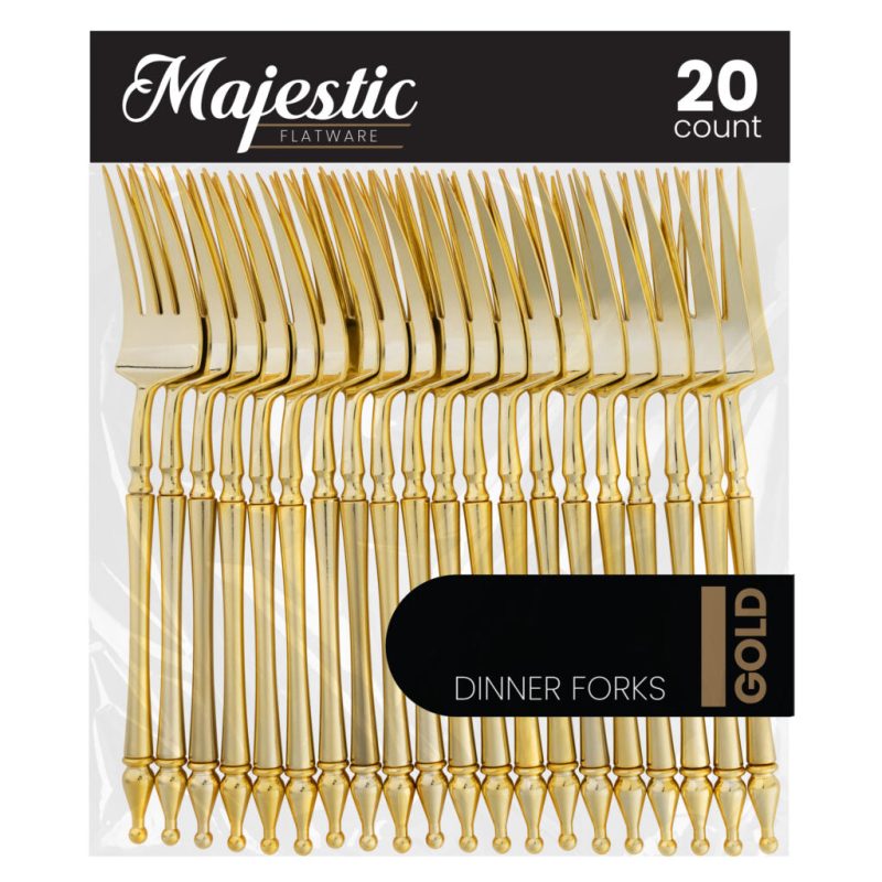 disposable gold flatware majestic 9