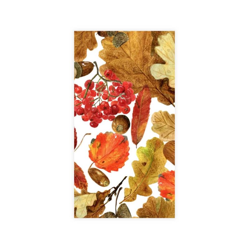 linen like autumn foliage guest towel