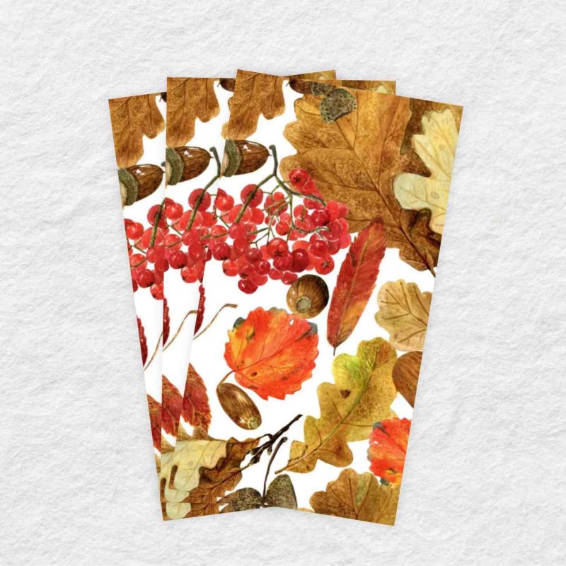 linen like autumn foliage guest towels