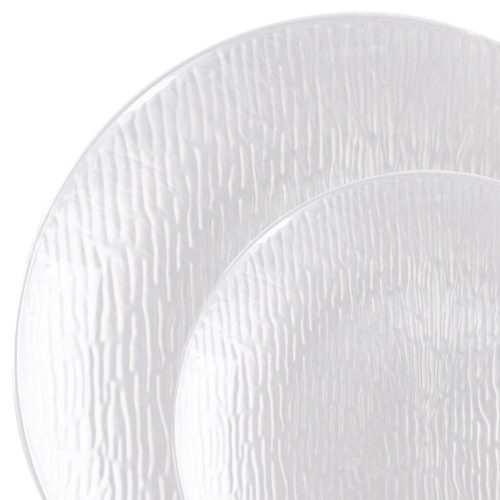 pearl plastic wedding plate set icicle 4556 2