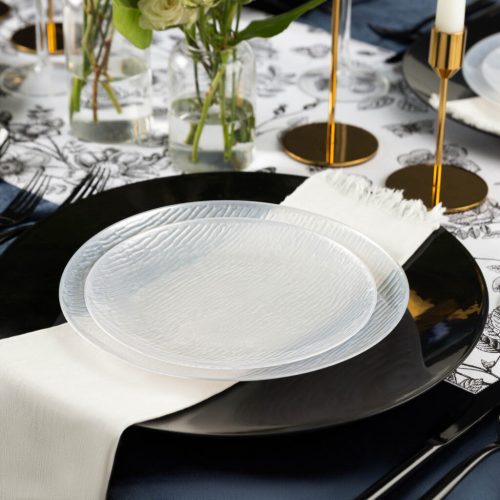 pearl plastic wedding plate set icicle 4556 5