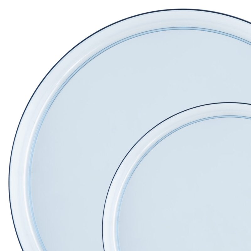 transparent blue fancy disposable plates sharp 3