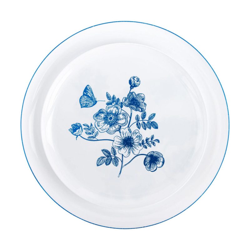 white and blue dinnerware set french toile 4475 2