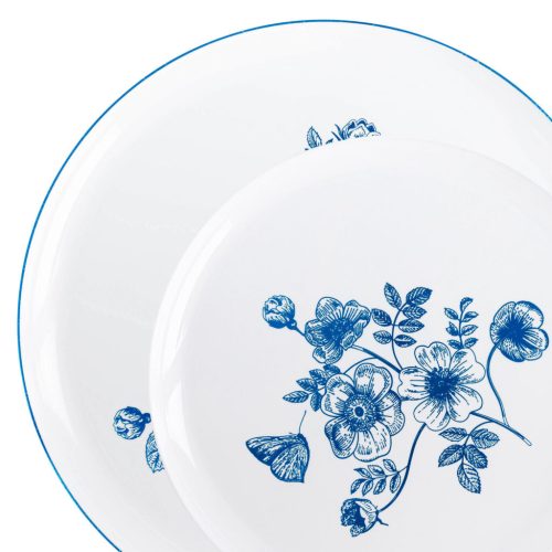 white and blue dinnerware set french toile 4475 4