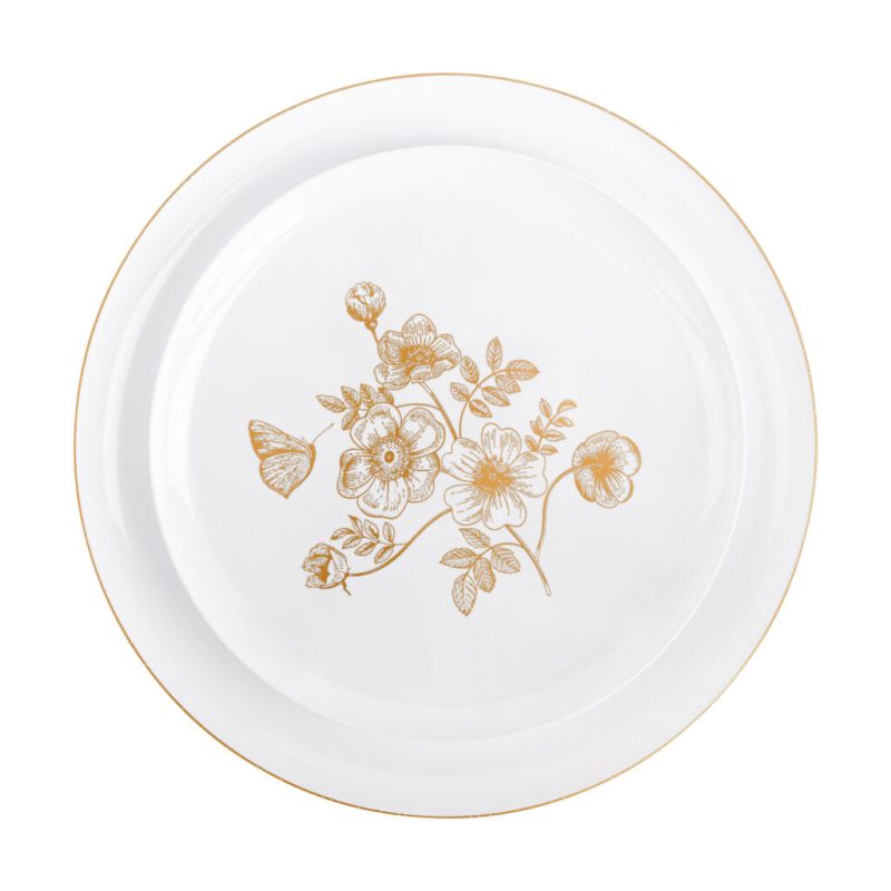 white and gold dinnerware set french toile 4476 5