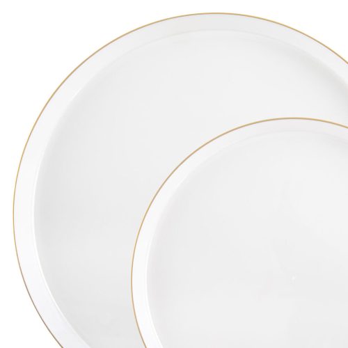 white and gold rim plastic plates sharp 1