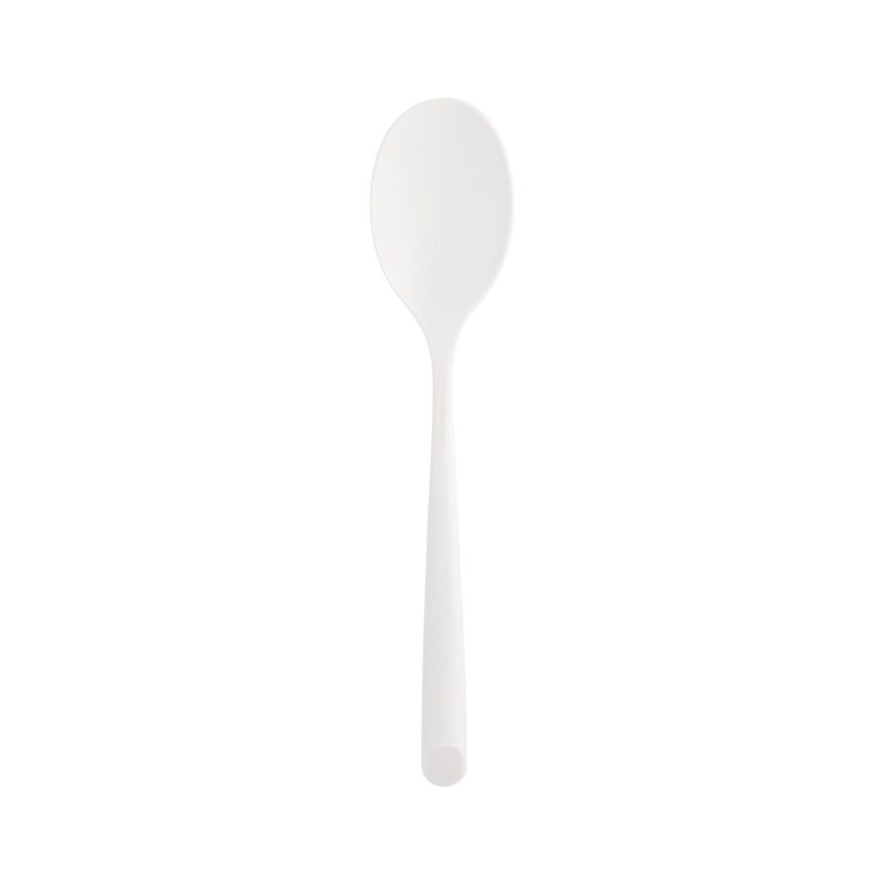 single white plastic teaspoons